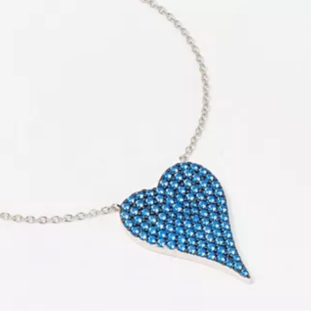 Jennifer Miller Blue Heart Necklace